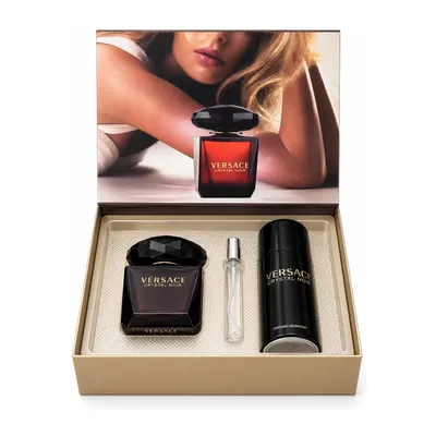 Versace Crystal Noir EDP Kadın Parfüm Seti görsel 1